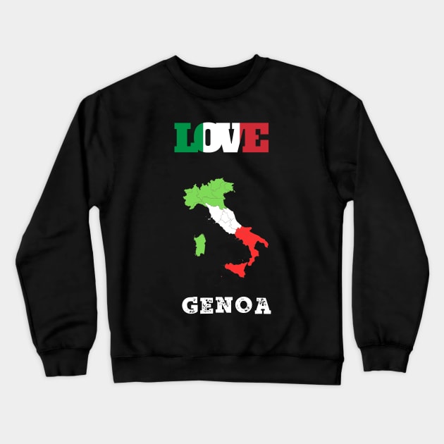 genoa t shirt - genoa shirt genova maglietta Crewneck Sweatshirt by vaporgraphic